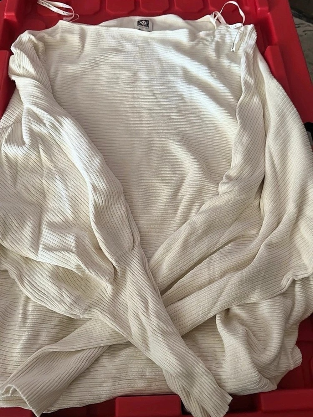 Anne Klein Long Sleeve Top in White